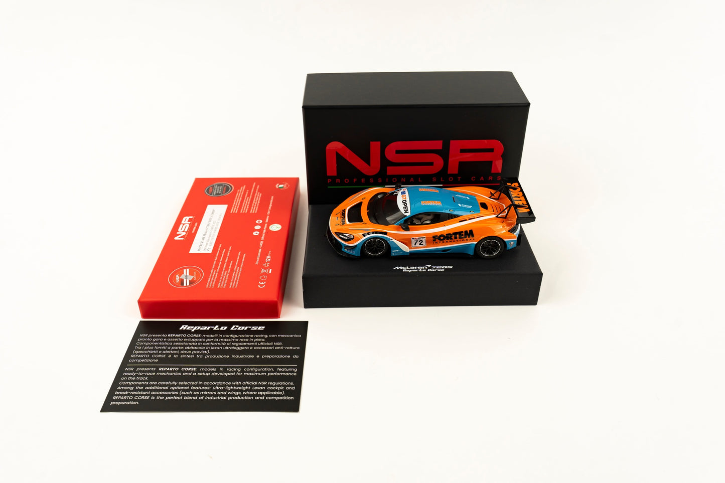NSR 0557RCW-SW - MCLAREN 720S OPTIMUM MOTORSPORT GT OPEN 2022 #72 "Race Built" - RACE SETUP FOR PLASTIC TRACKS