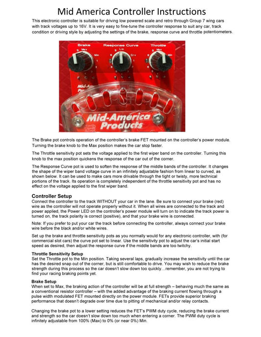 Mid America MID1350ACF - Custom Adjustable Electronic Controller & Power Module