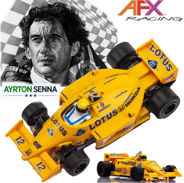 AFX 22114 - F1 Lotus 99T 1987 - Ayrton Senna #12 yellow/blue