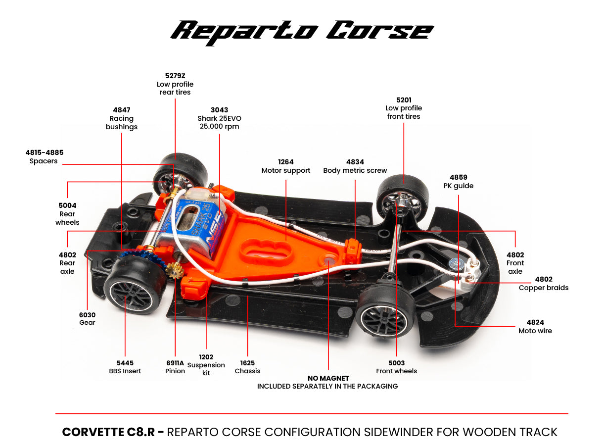 NSR 0518RCW-SW - Corvette C8.R - GTE Pro #64 - '21 Le Mans - REPARTO CORSE for Wood Tracks