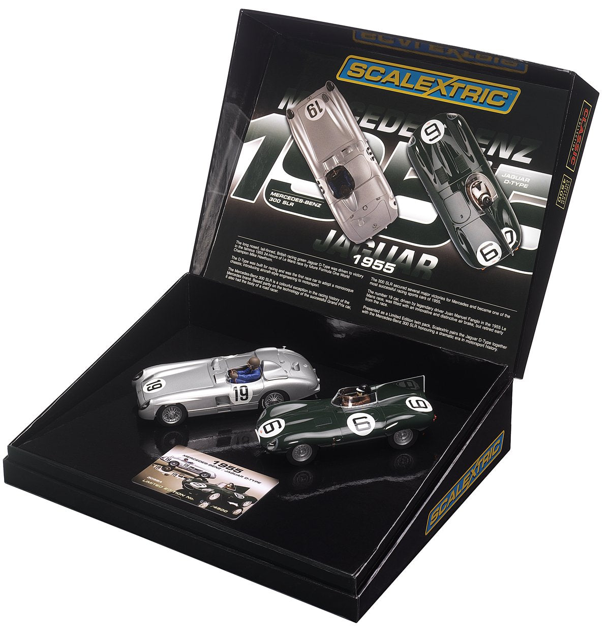 Scalextric C3058A - 1955 MERCEDES-BENZ 300 SLR / JAGUAR D-TYPE Twin Pack Limited Edition