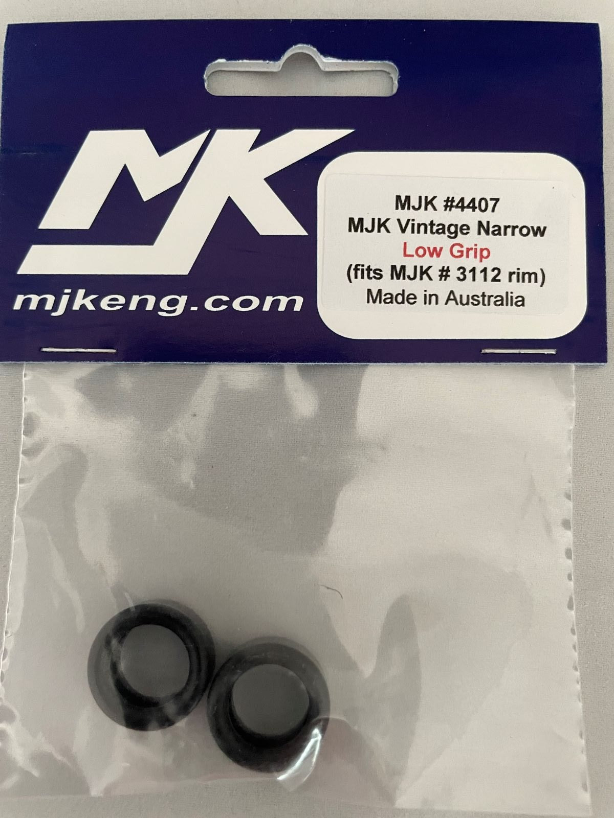 MJK 4407 - Vintage Narrow Low Grip (fits MJK #3112 rim) Front Tyres