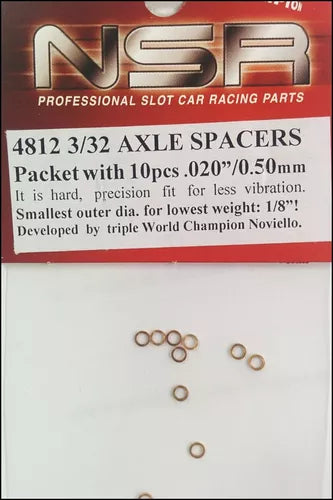 NSR 4812 - Axle Spacers for 3/32 Axles (0.50mm)