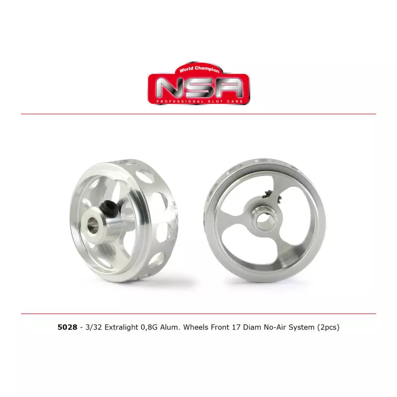 NSR 5028 - 3/32 Aluminium Rear Wheels Extralight