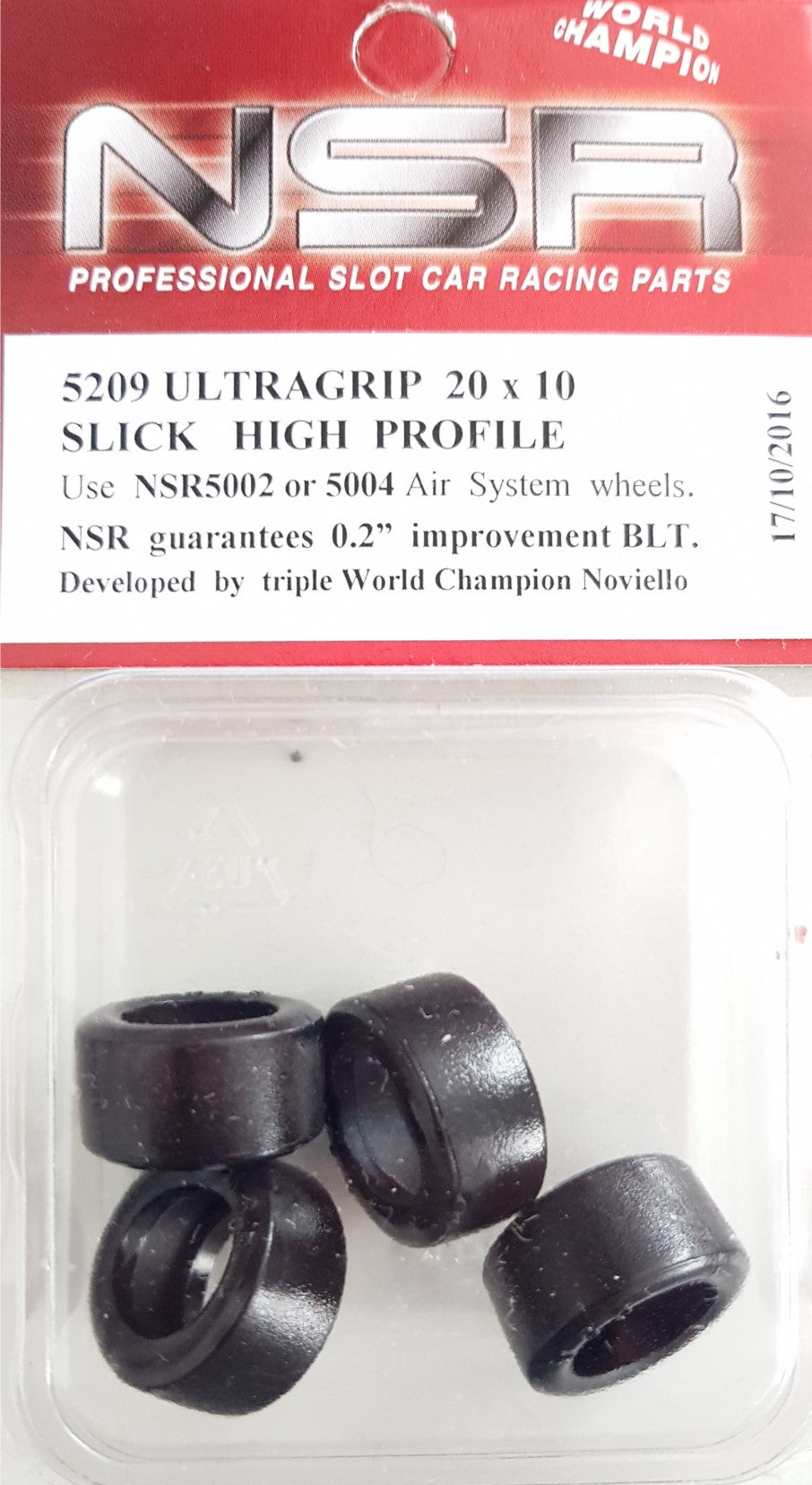 NSR 5209 - Ultragrip Rear Slick Tyres 20 x 10mm