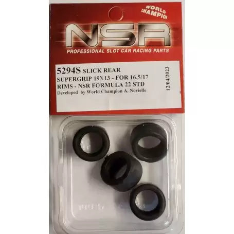 NSR 5294S - Formula 22 Supergrip Rear Tyres 19 x 13mm