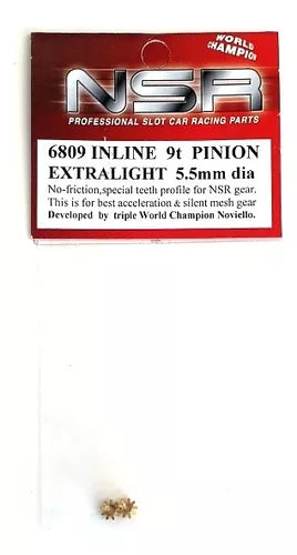 NSR 6809 - Brass Inline Pinions (9 Tooth)