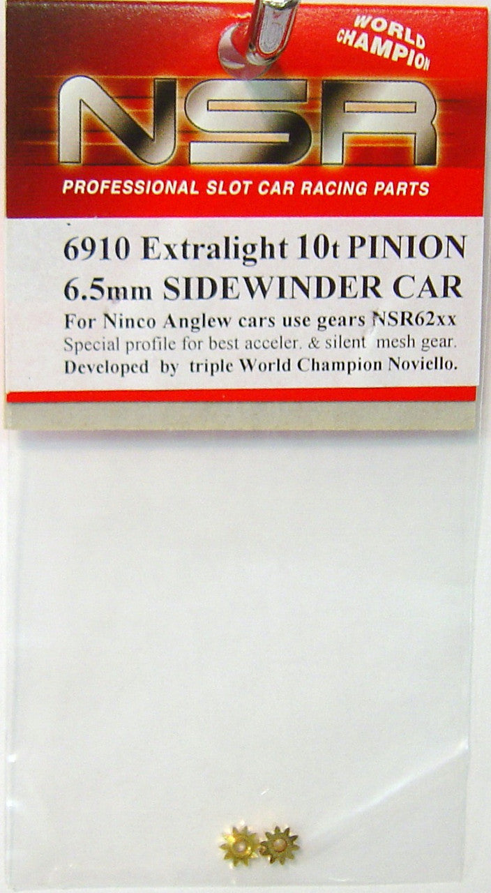 NSR 6910 - Brass Sidewinder Pinions (10 Tooth)
