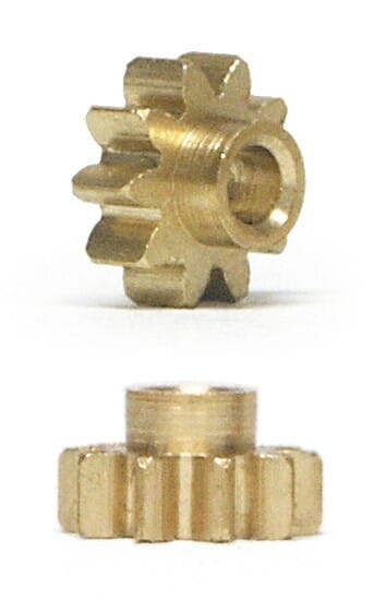 NSR 6911A - Brass 11t Sidewinder Pinion – Extra-light, No Friction Ø6.45mm