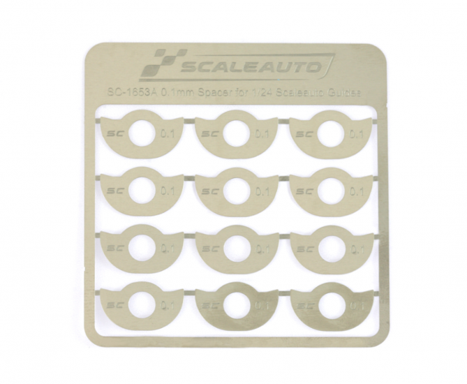 Scaleauto SC-1653A - Guide Spacers - 0.10mm - for 1/24 - pack of 12