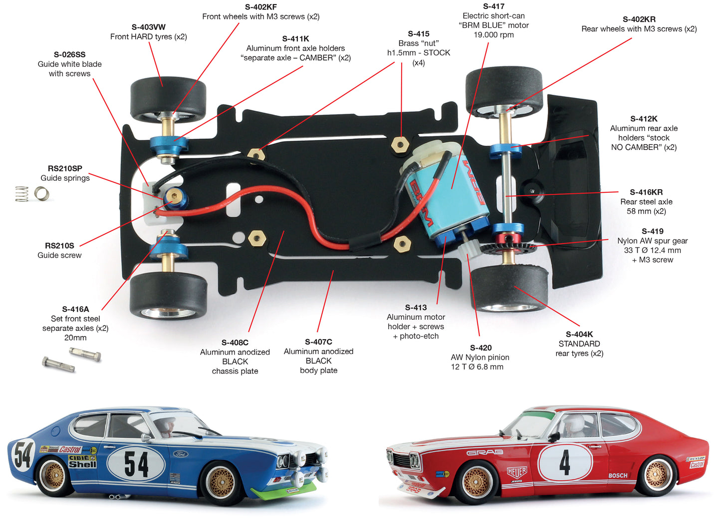 BRM BRM187 - Ford Capri 24Hr Le Mans 1972 #53 - Shell – J.Mass – H.J.Stuck