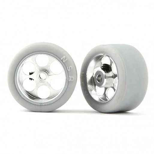 NSR 9030 - Rear RTR 20x10mm Trued Rubber Tyres Ø16mm