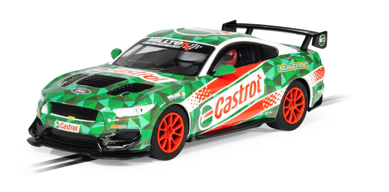 Scalextric Ford Mustang GT4 Castrol Drift Car - C4327