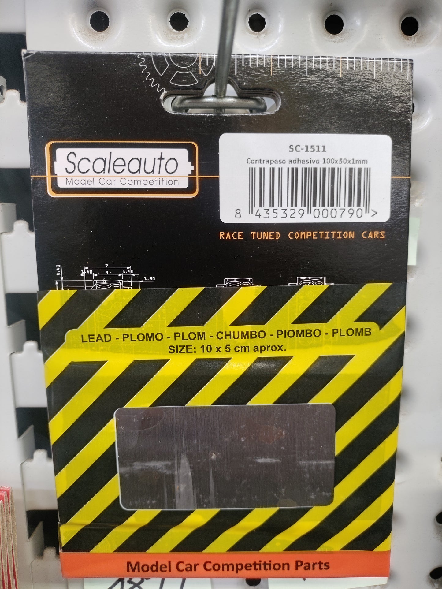 Scaleauto SC-1511 - Self sticking Lead Ballast 100 x 50 x 1mm