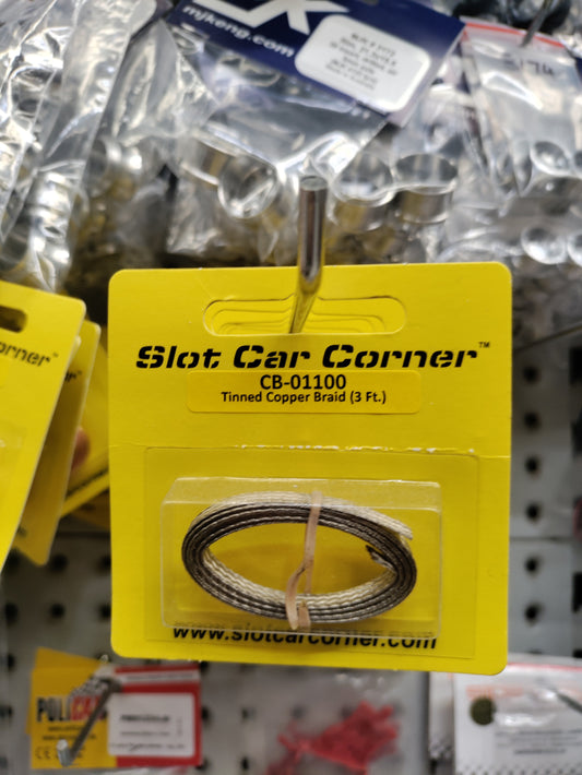 Slot Car Corner CB-01100 - SCC Car Braid, Tinned Copper
