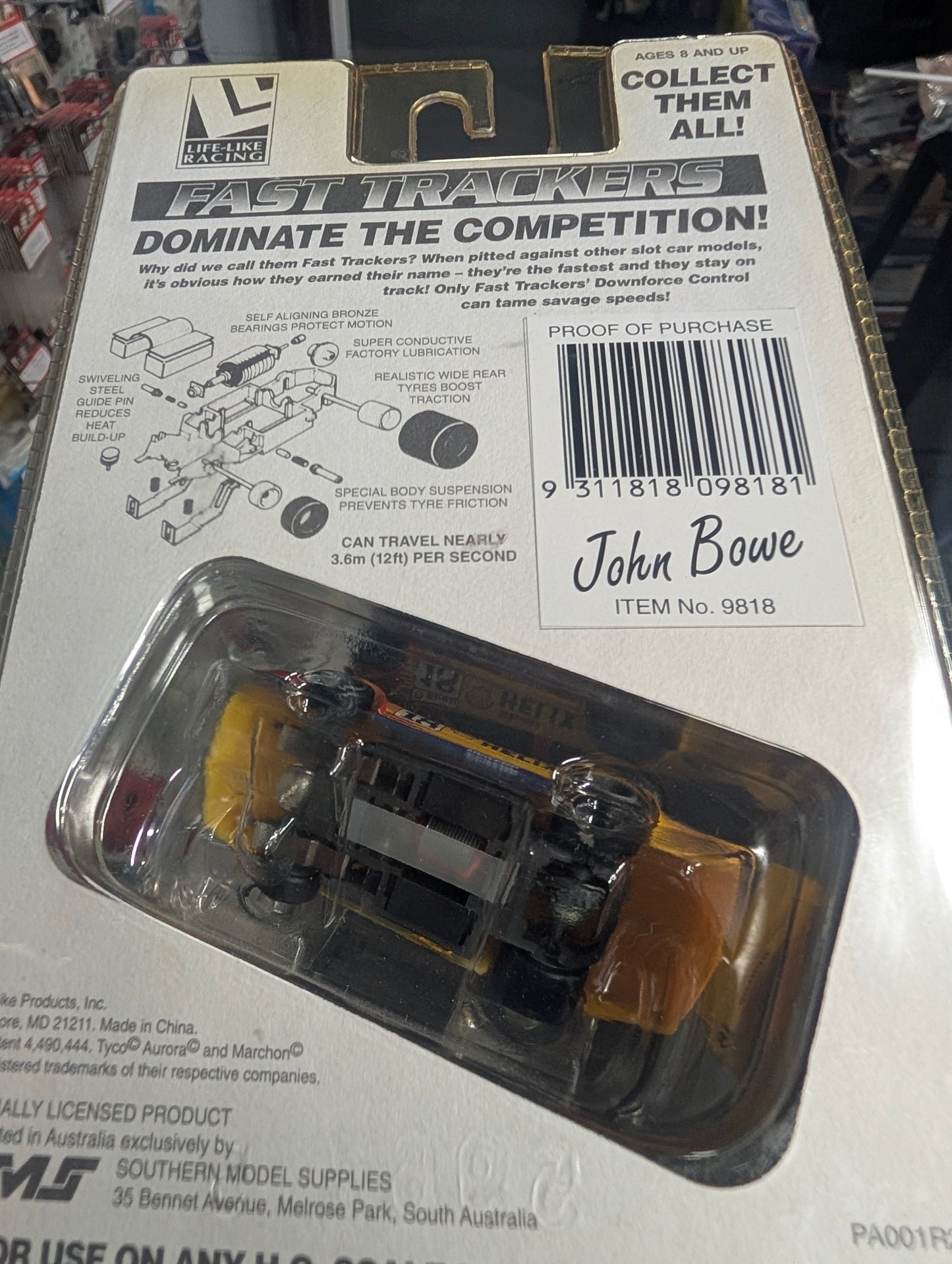 Life-Like Racing 9818 - John Bowe Ford EL Falcon Supercar Shell Helix #18