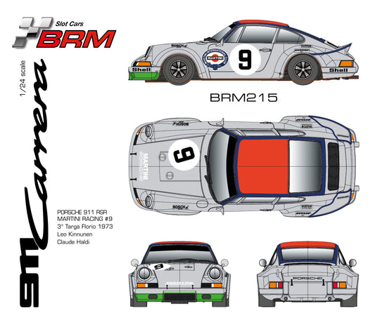 BRM BRM215 - Porsche 911 RSR - Martini Racing #9 - 3rd Targa Florio 1973 - L. Kinnunen / C. Haldi