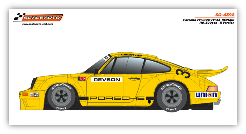 Scaleauto SC-6392R - Porsche 911 RS - Revson #3 - '73 IROC Riverside 3rd