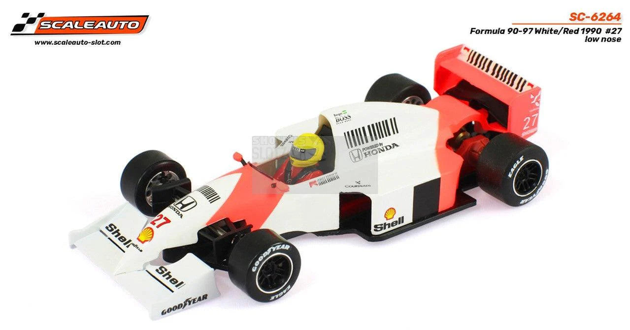 Scaleauto SC-6264 -Scaleauto Formula 90-97 Aryton Senna – #27 White/Red