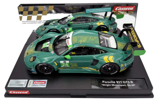 Carrera Digital 1/24 24008 Porsche 911 GT3 R Wright Motorsports #24 Sidewinder 1/24 Slot Car