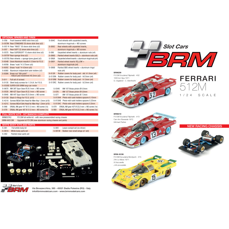 BRM BRM209 - Ferrari 512M Scuderia Filipinetti #32 1000km SPA 1971 G. Gagliardi - C. Manfredini