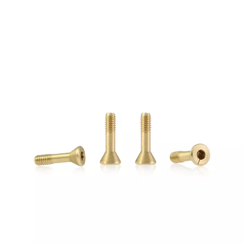 BRM S-134A1 - Metric brass screw “extra small” sink head 3.8mm x 7.2mm – SHORT (6 pcs)