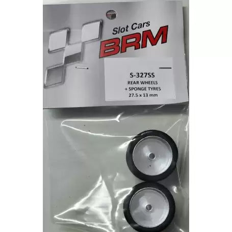 BRM S-327SS - GT rear wheel with glued sponge tires for wooden track - 27.5 x 13 - HUB 21mm (2 pcs)