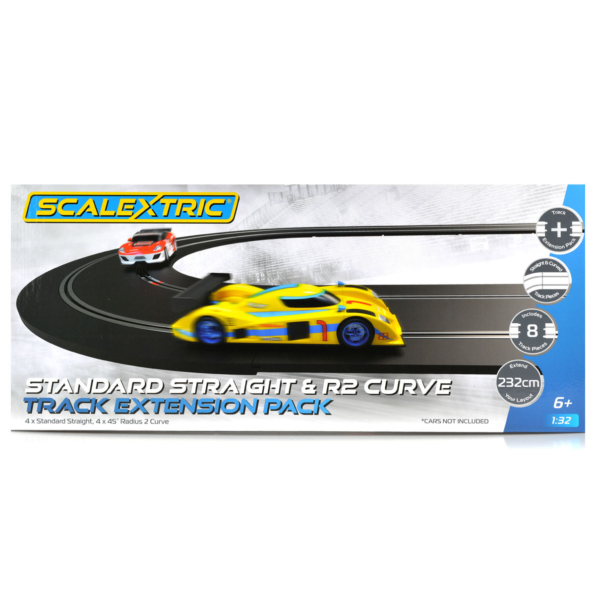 Scalextric C8198 - Scalextric Standard Straight & R2 Curves Extension Pack