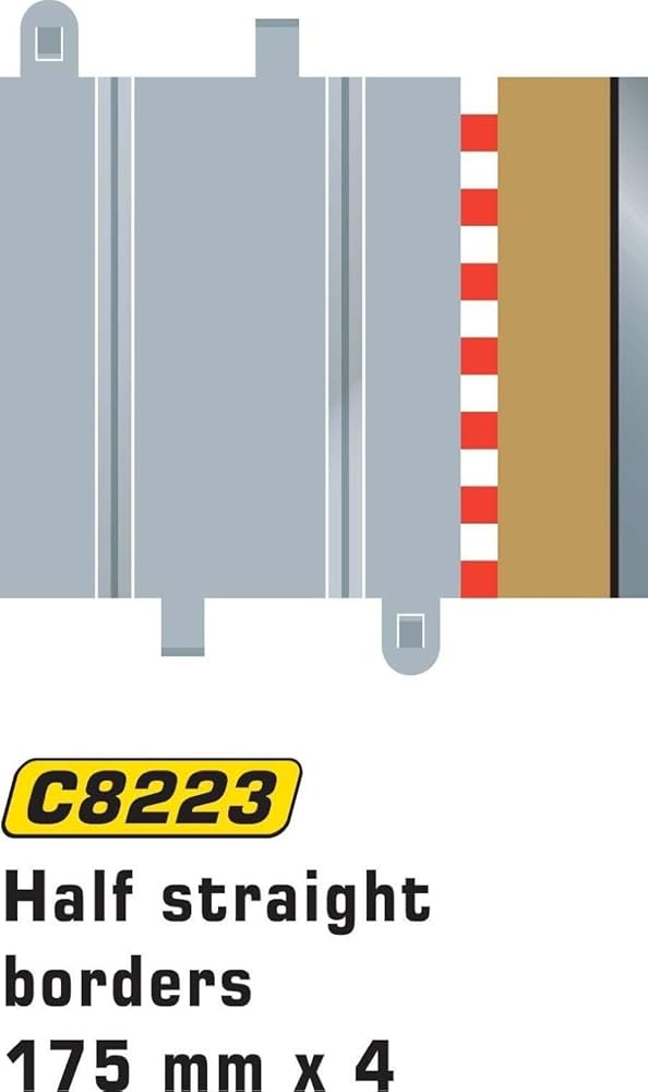 Scalextric C8223 - 4 x half straight borders