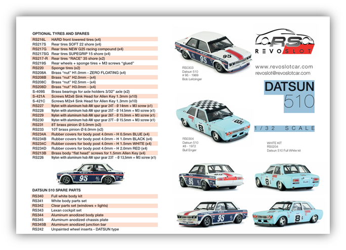 RevoSlot RS0304 - Datsun 510 Azzurra No.8