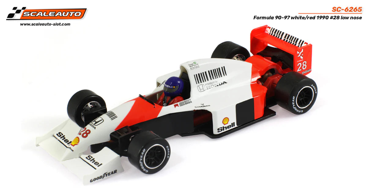 Scaleauto SC-6265 - Formula 90-97 White/Red 1990 Gerhard Berger #28