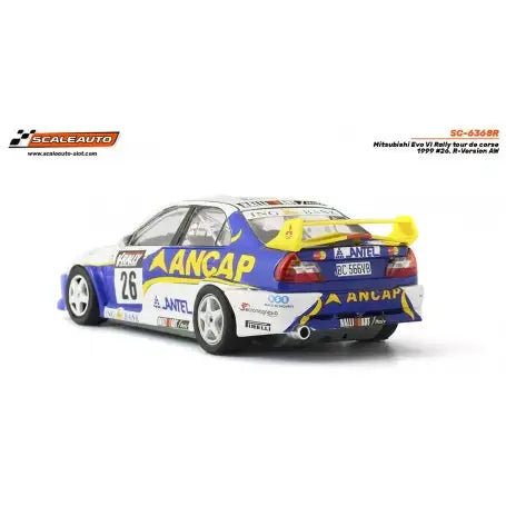 Scaleauto SC-6368R - Mitsubishi Lancer Evolution VI #26 - Tour De Corse '99