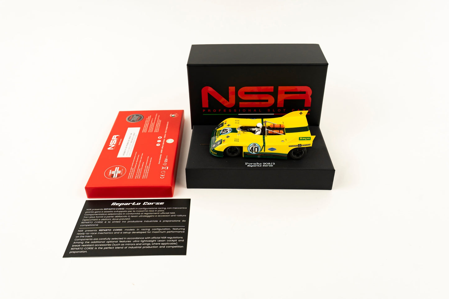 NSR 0554RCW-SW - PORSCHE 908/03 BUENOS AIRES 1972 #40 " Race Built " - RACE SETUP FOR WOODEN TRACKS