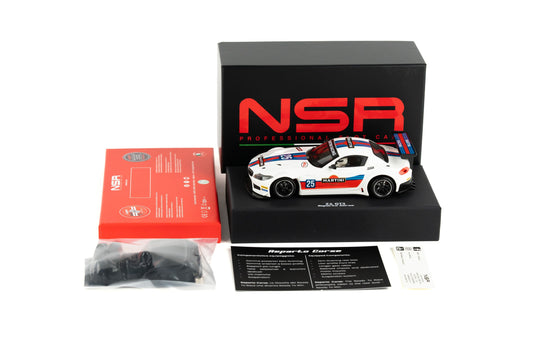 NSR 0601RCW-SW - Z4 GT3 MARTINI RACING LIVERY WHITE #25 "REPARTO CORSE" - RACE SETUP FOR WOODEN TRACKS