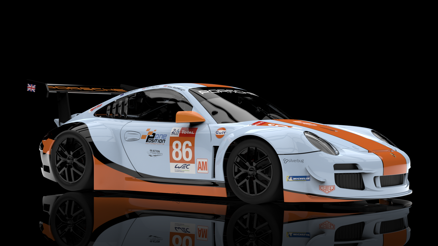 NSR 0618AW - PORSCHE 997 LE MANS 24H 2018 #86 GULF RACING LIVERY AW KING 21K EVO3