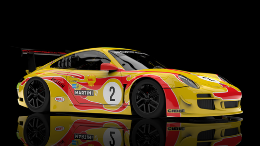 NSR 0637AW - PORSCHE 997 YELLOW HIPPIE #2 PSYCHEDELIC LIVERY AW KING 21K EVO3