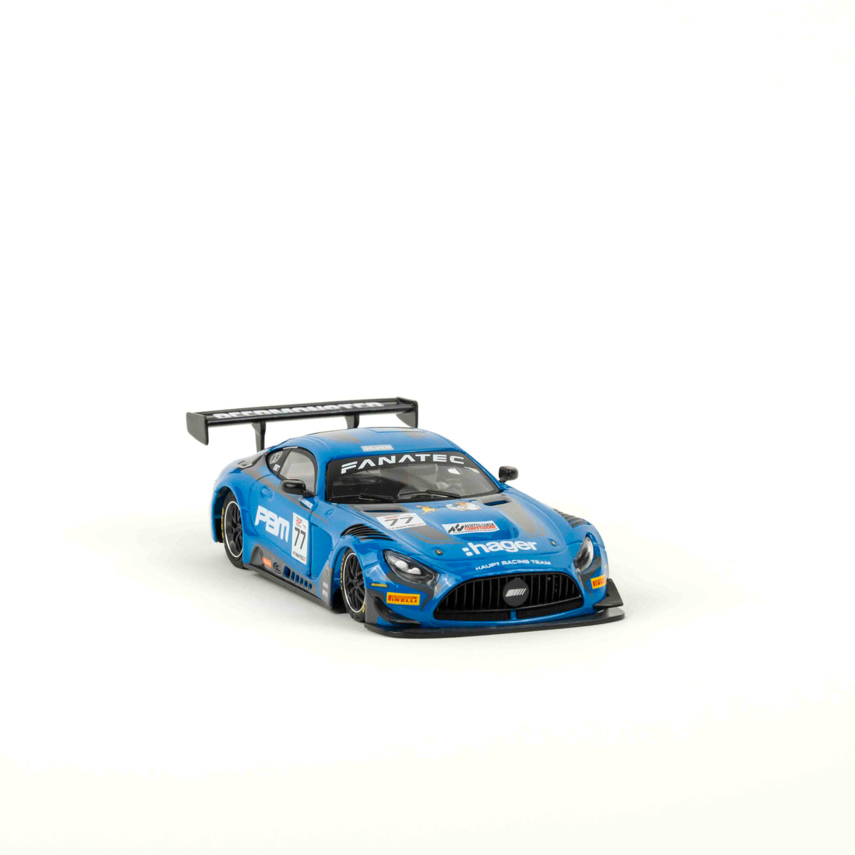 (PRE-ORDER) NSR 0650SW AMG GT3 EVO HRT FANATEC 2023 BLUE #77 SW SHARK 25K EVO