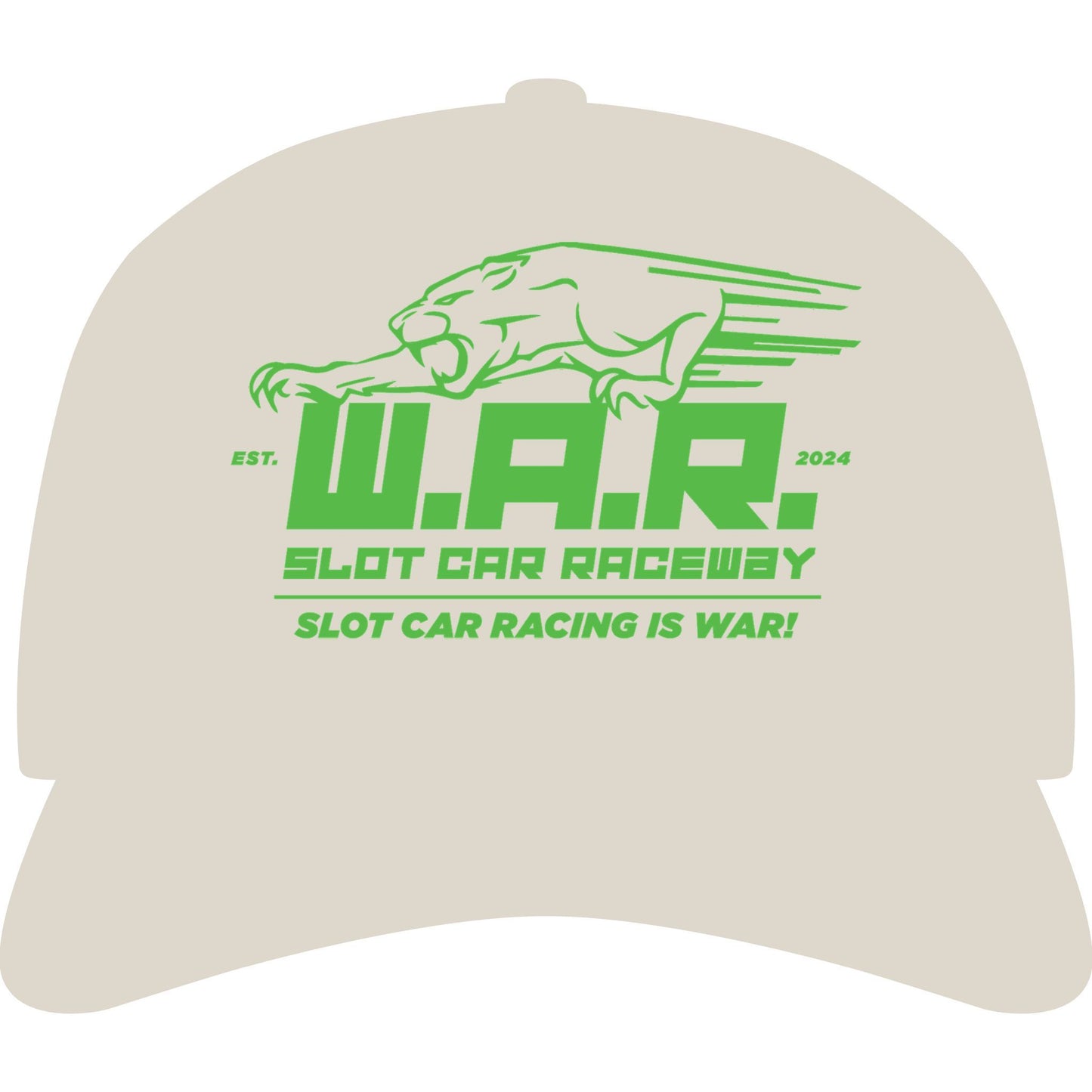 W.A.R. - "Slot Car Racing is WAR!" Logo Cap
