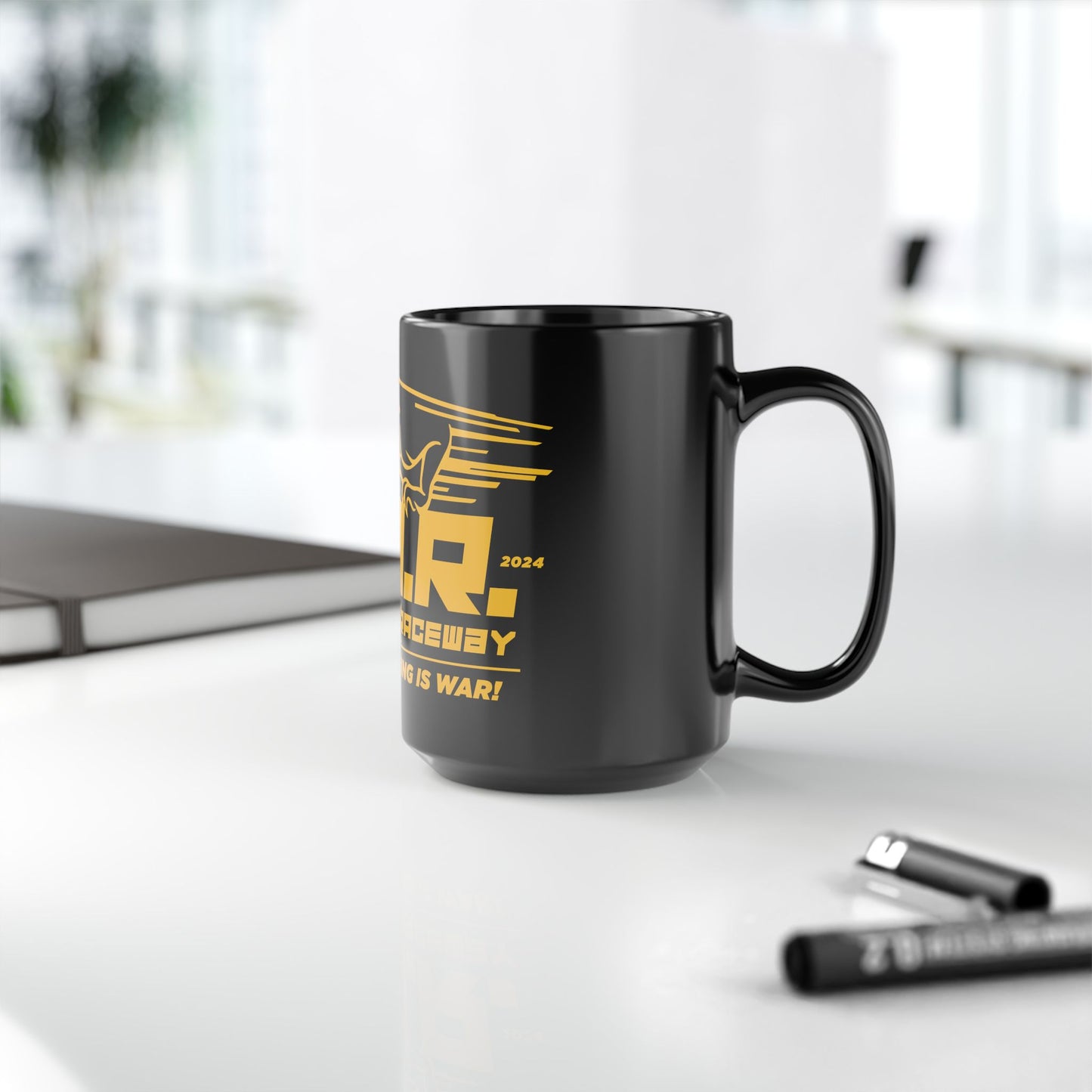 W.A.R. - "Slot Car Racing is WAR" Logo Ceramic Mug