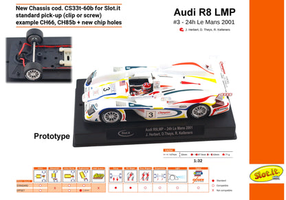 Slot.it CA33D - Audi R8 LMP- 24 hr Le Mans 2001 #3