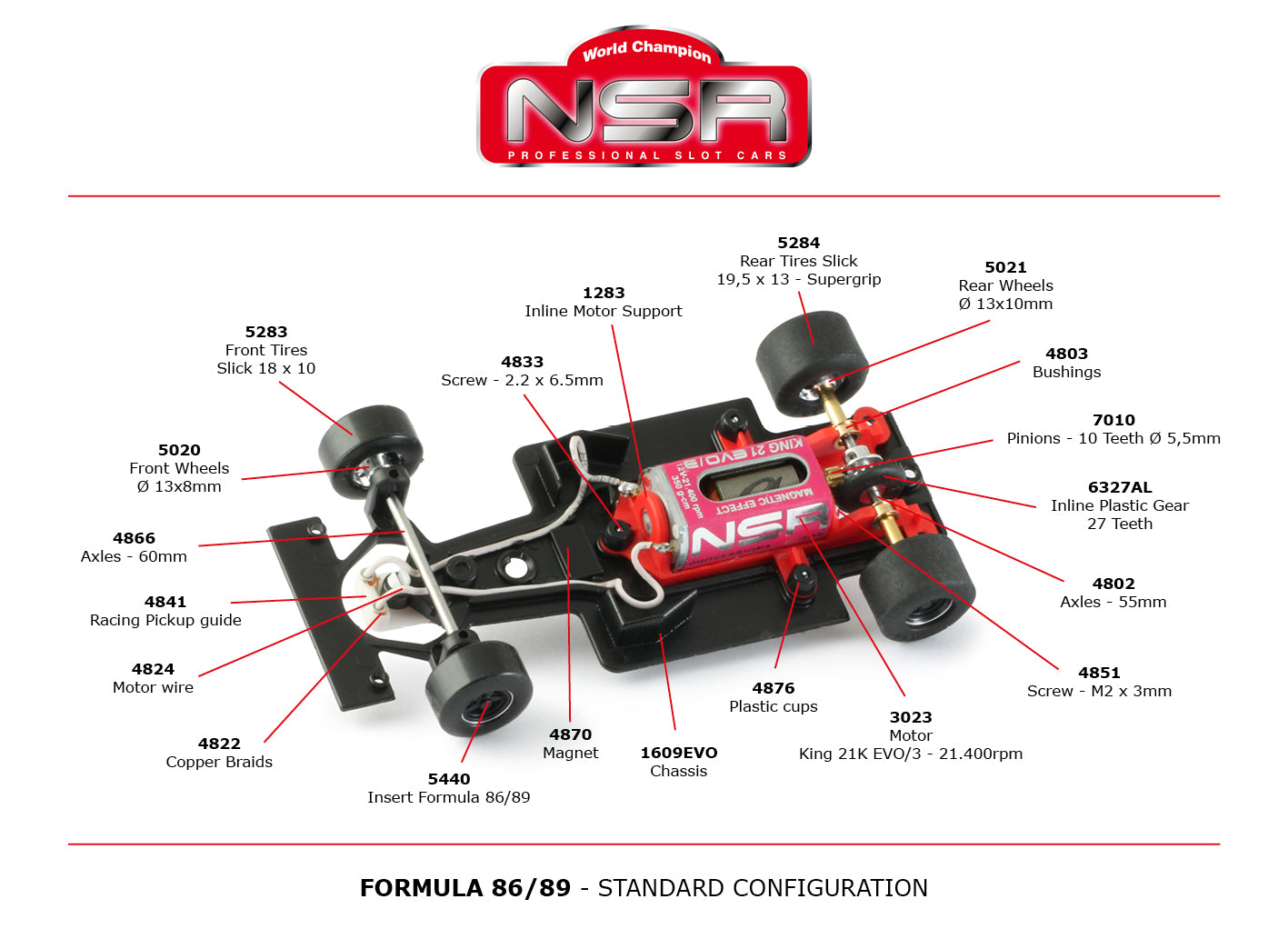 NSR 0162IL - Formula 86/89 F1 - White Kit