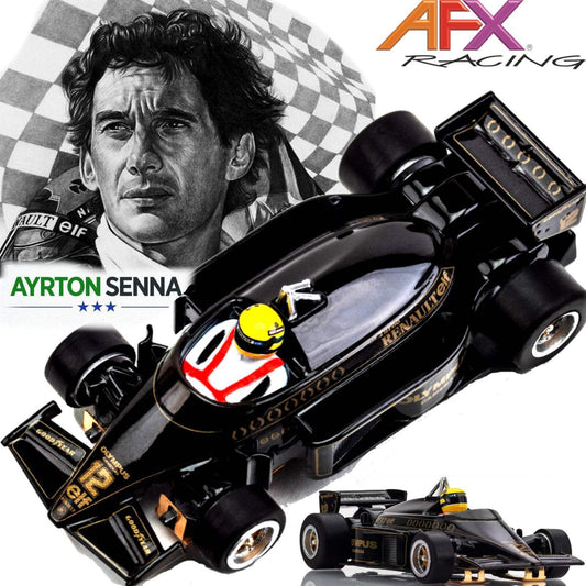 AFX 22113 - F1 Lotus 99T 1987 - Ayrton Senna #12 black/gold