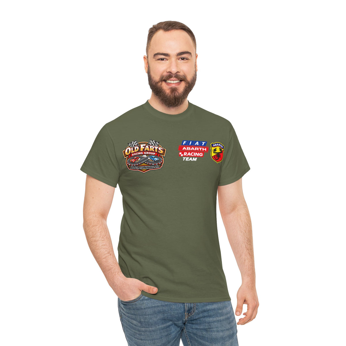 W.A.R. - "Fiat Abarth Racing Team" (F.A.R.T.) Logo - Medium-weight Cotton T‑Shirt