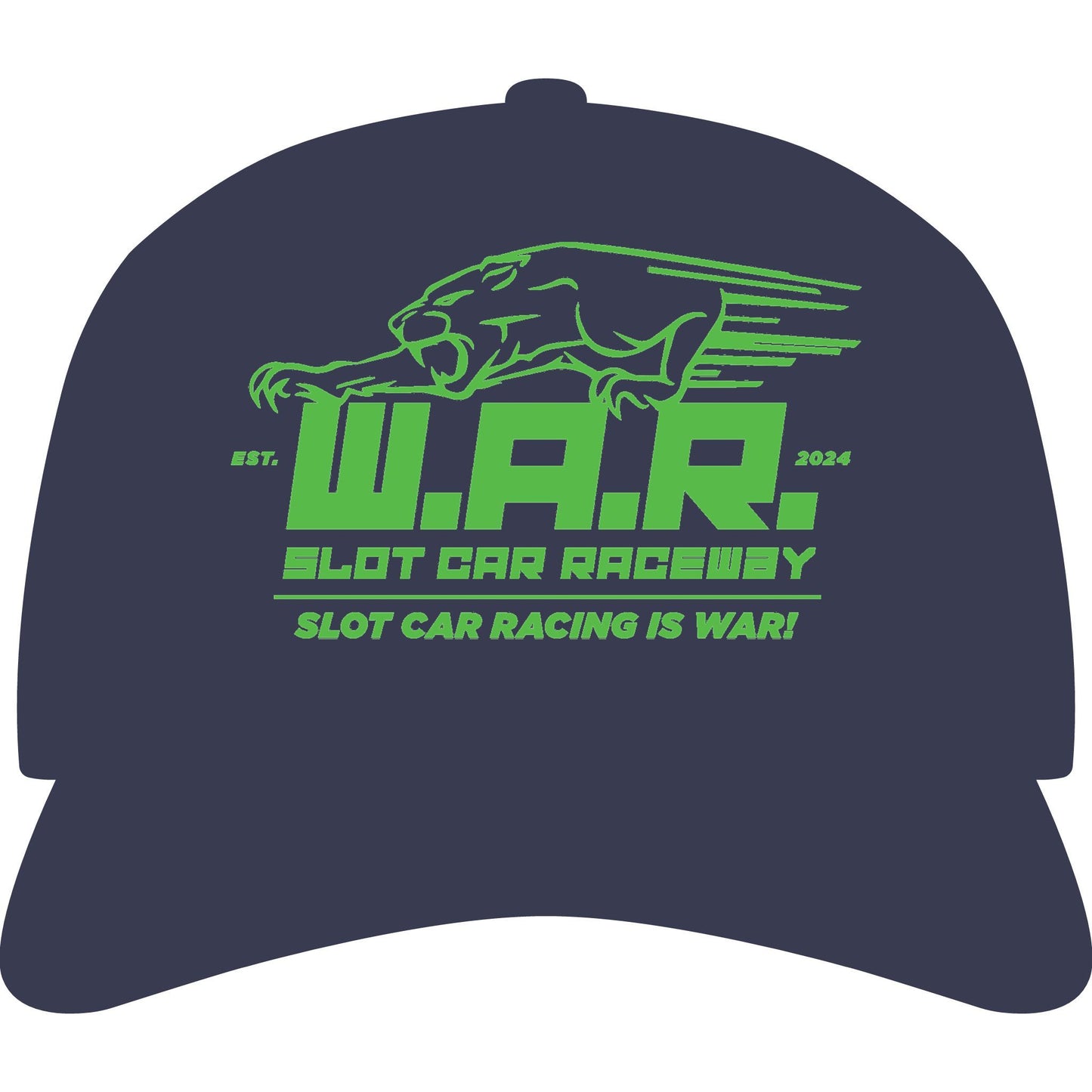 W.A.R. - "Slot Car Racing is WAR!" Logo Cap