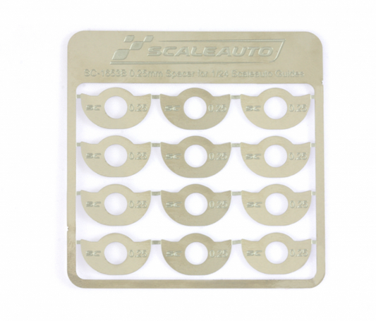 Scaleauto SC-1653B - Guide Spacers - 0.25mm - for 1/24 - pack of 12