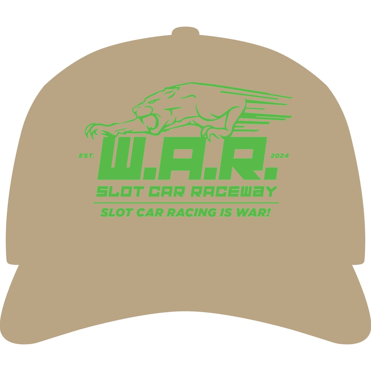 W.A.R. - "Slot Car Racing is WAR!" Logo Cap