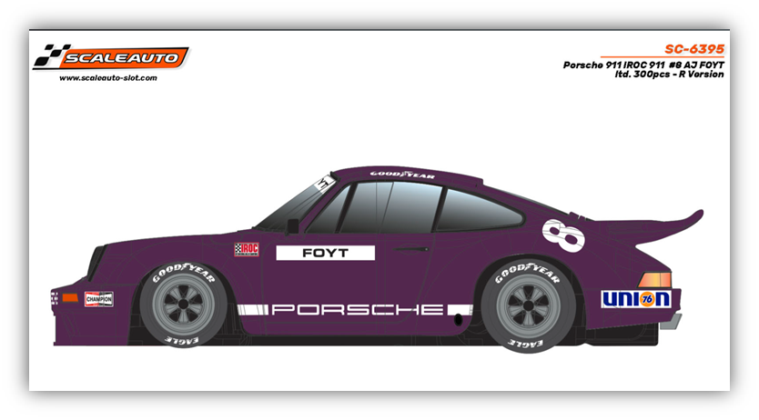 Scaleauto SC-6395R - Porsche 911 RS - Foyt #8 - '73 IROC Riverside