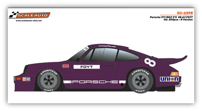 Scaleauto SC-6395R Porsche 911 RS #8 A.J. Foyt 1973 IROC Riverside Race Version