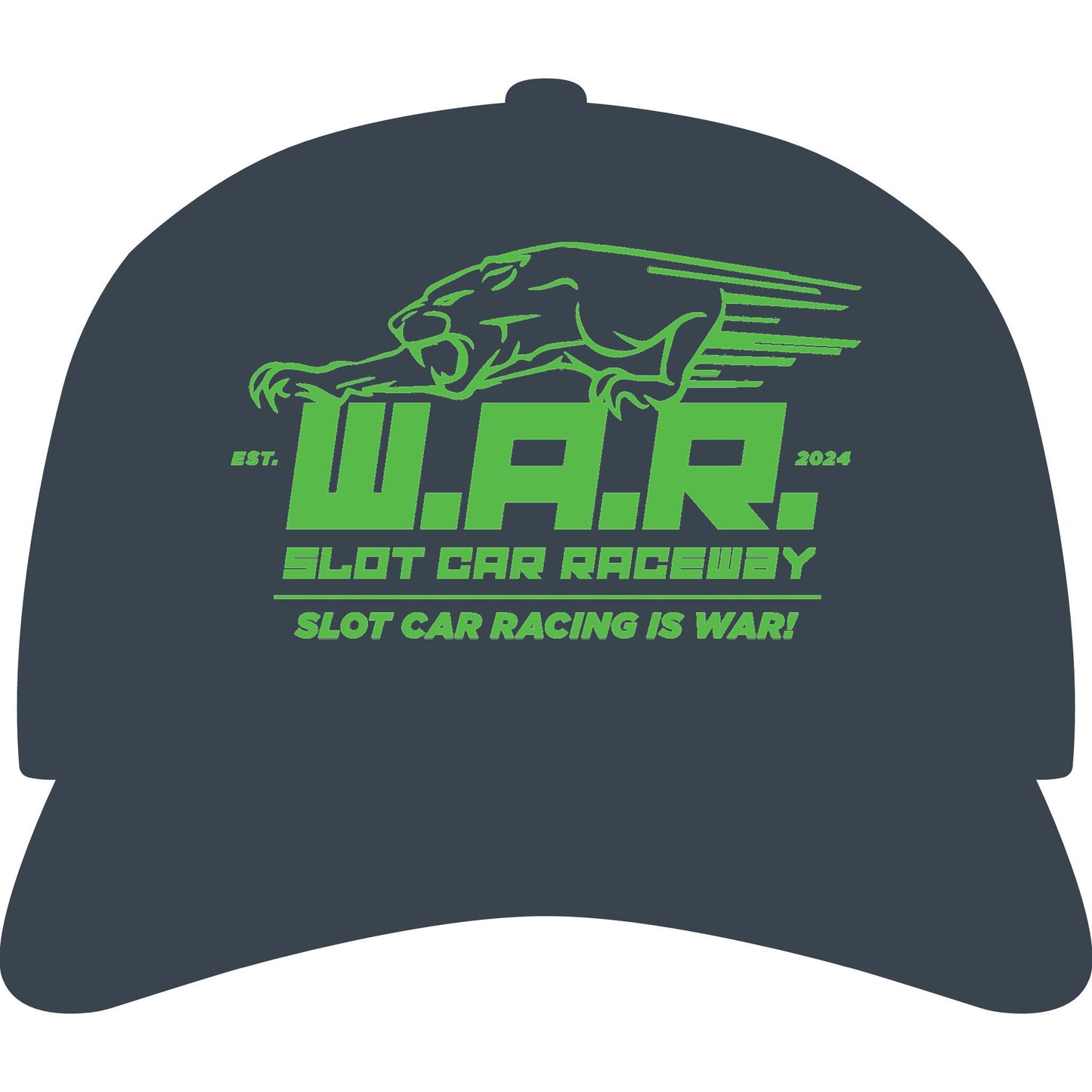W.A.R. - "Slot Car Racing is WAR!" Logo Cap