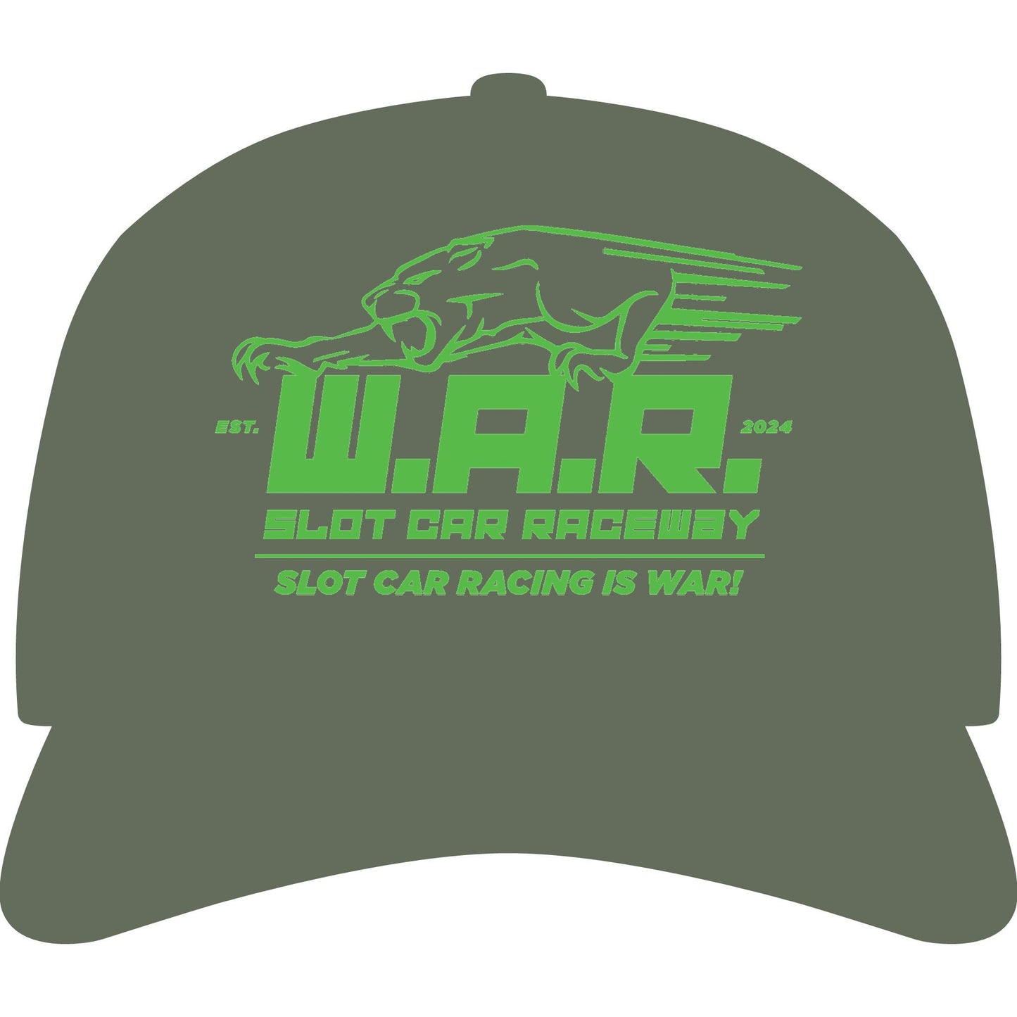W.A.R. - "Slot Car Racing is WAR!" Logo Cap